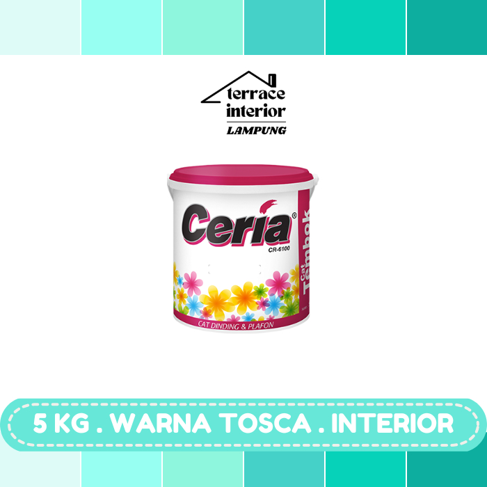 Cat Tembok Interior Propan Ceria  Warna Tosca 5 Kg