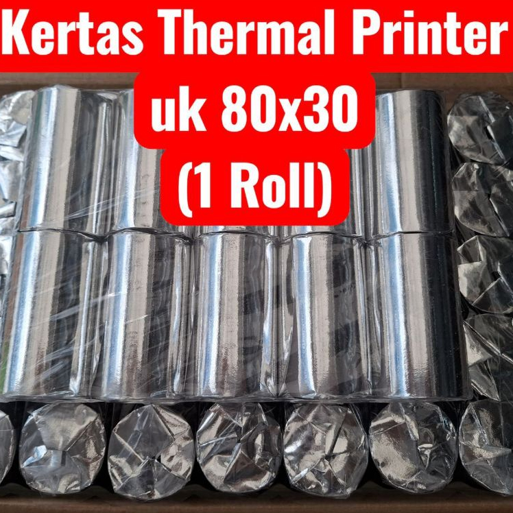 

[ COD ] Kertas Thermal untuk printer thermal bluetooth ukuran 80mm Hasil Hitam tanpa Buram Tanpa Mudar
