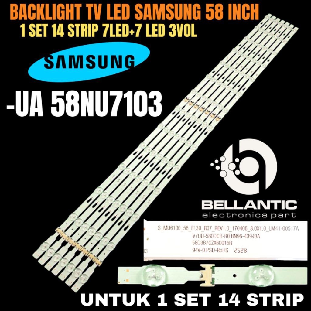 BACKLIGHT TV LED SAMSUNG 58 INCH UA-58NU7103 BACKLIGHT TV 58 INCH