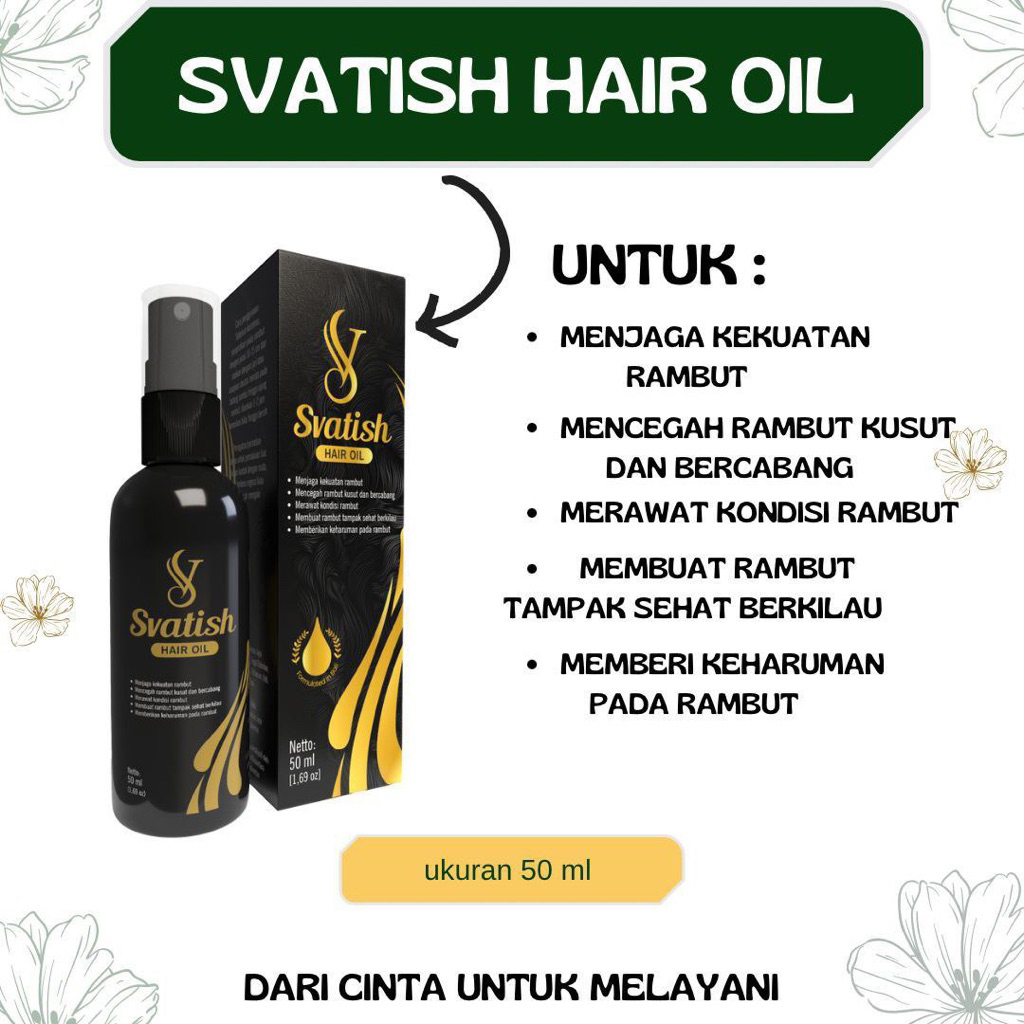 SVATISH Minyak Rambut Hair Oil VARASH - Solusi Kebotakan, Kusut, Bercabang, Rontok