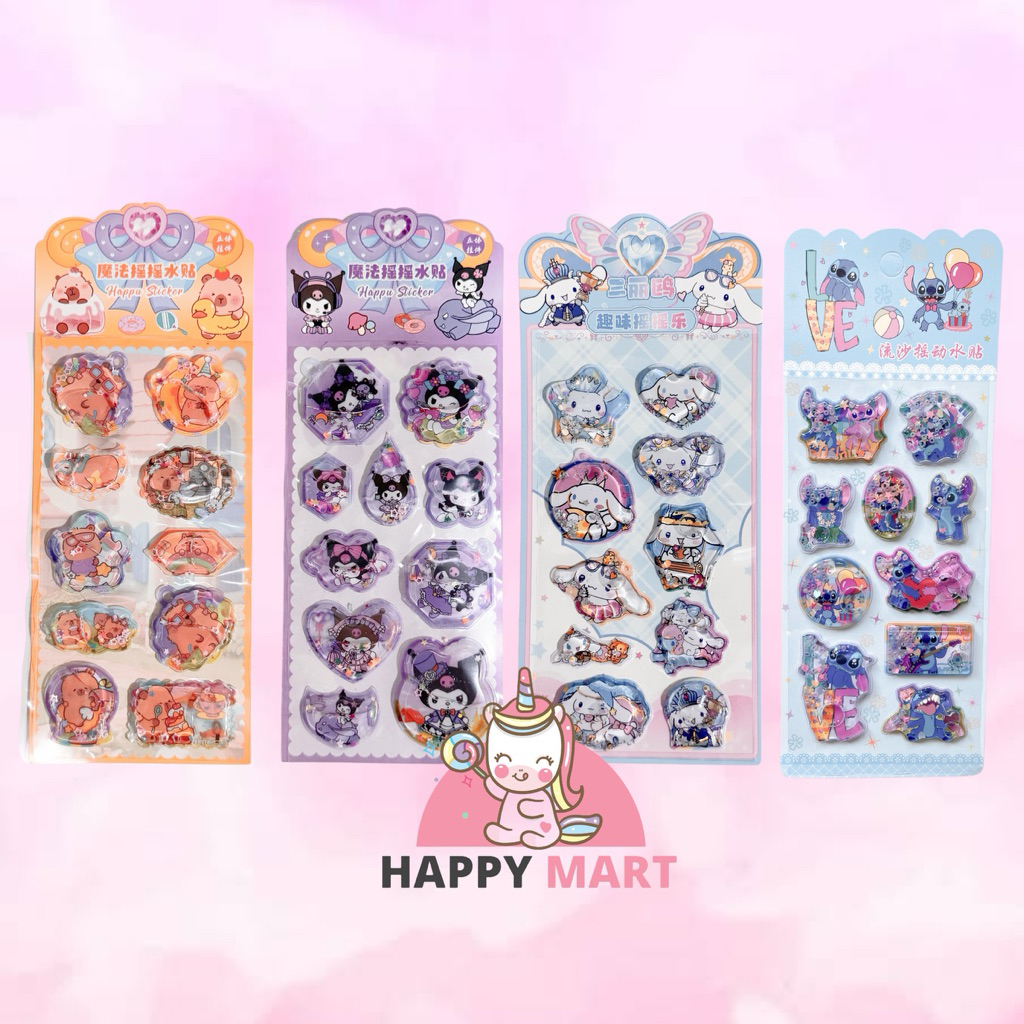 

Stiker Timbul Karakter sanrio / capybara / kuromi / melody / cinnamoroll – Happy Sticker (1 Lembar)