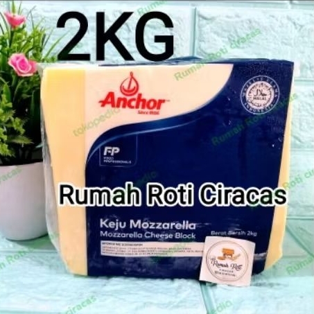 

MOZZARELLA ANCHOR 2KG BLOK CHEESE NEW ZEALAND KEJU MOZZA 2 KG MOZARELLA