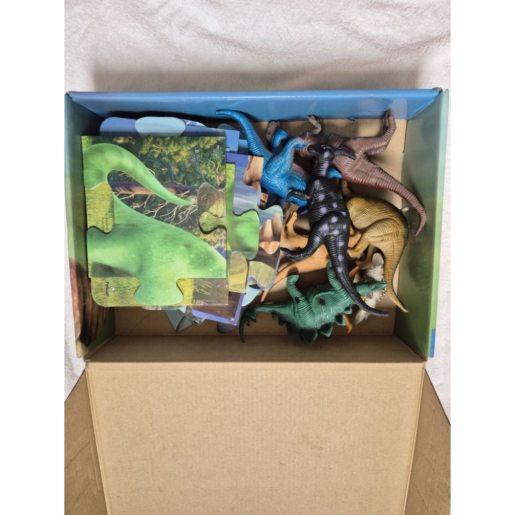 the good dinosaur puzzle + dinosaur figurine mainan puzzle jigsaw