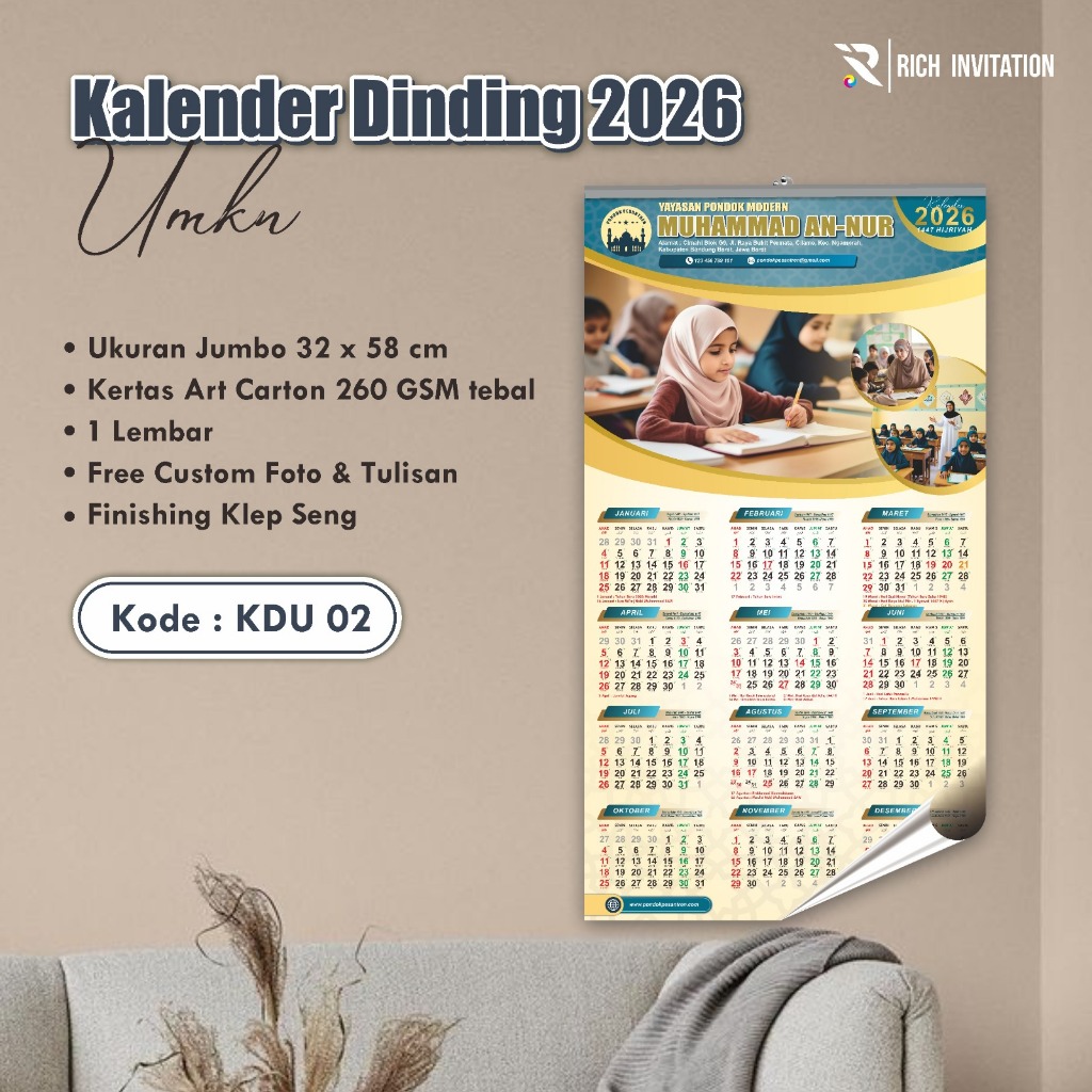 

CETAK KALENDER DINDING 2026 UMKM - KALENDER DINDING KDU 1PLY HARGA GROSIR COCOK UNTUK BRANDING USAHA