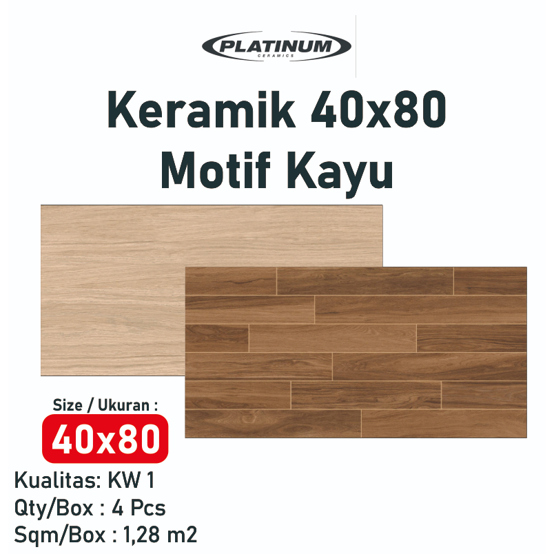 Keramik Motif Kayu 40x80 Platinum Kw 1