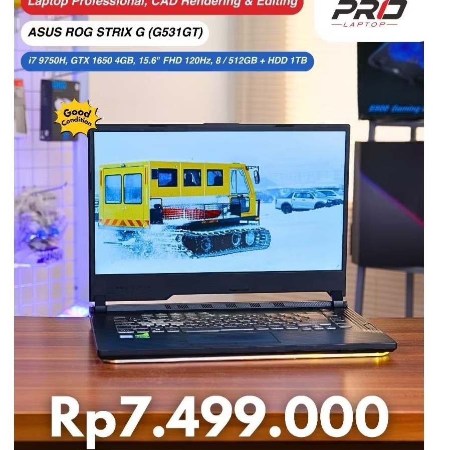 ASUS ROG STRIX G (G531GT) INTEL CORE I7 9750H 8/512GB 15.6"