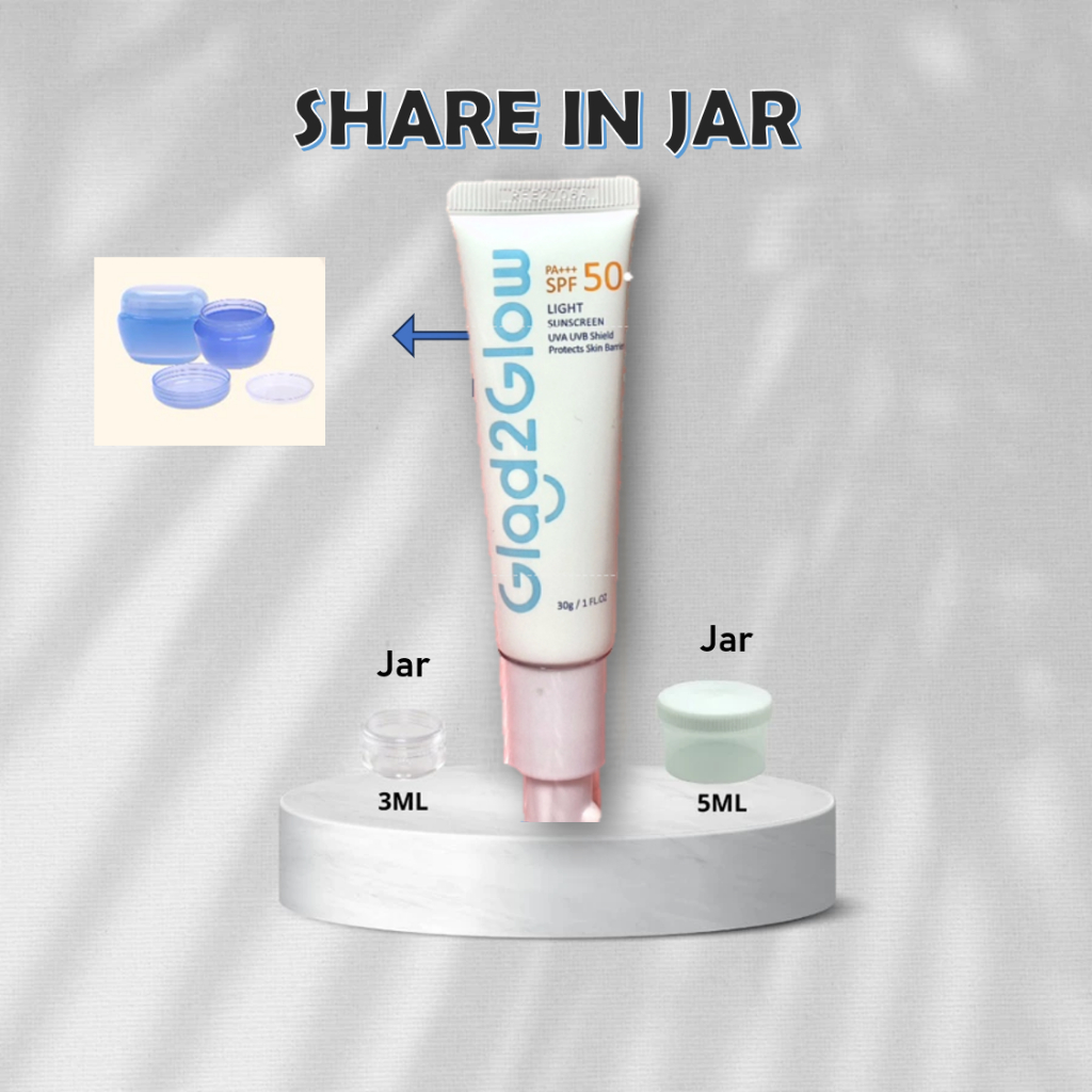 ( SHARE IN JAR ) glad2glow sunscreen spf50 || glad2glow sunscreen