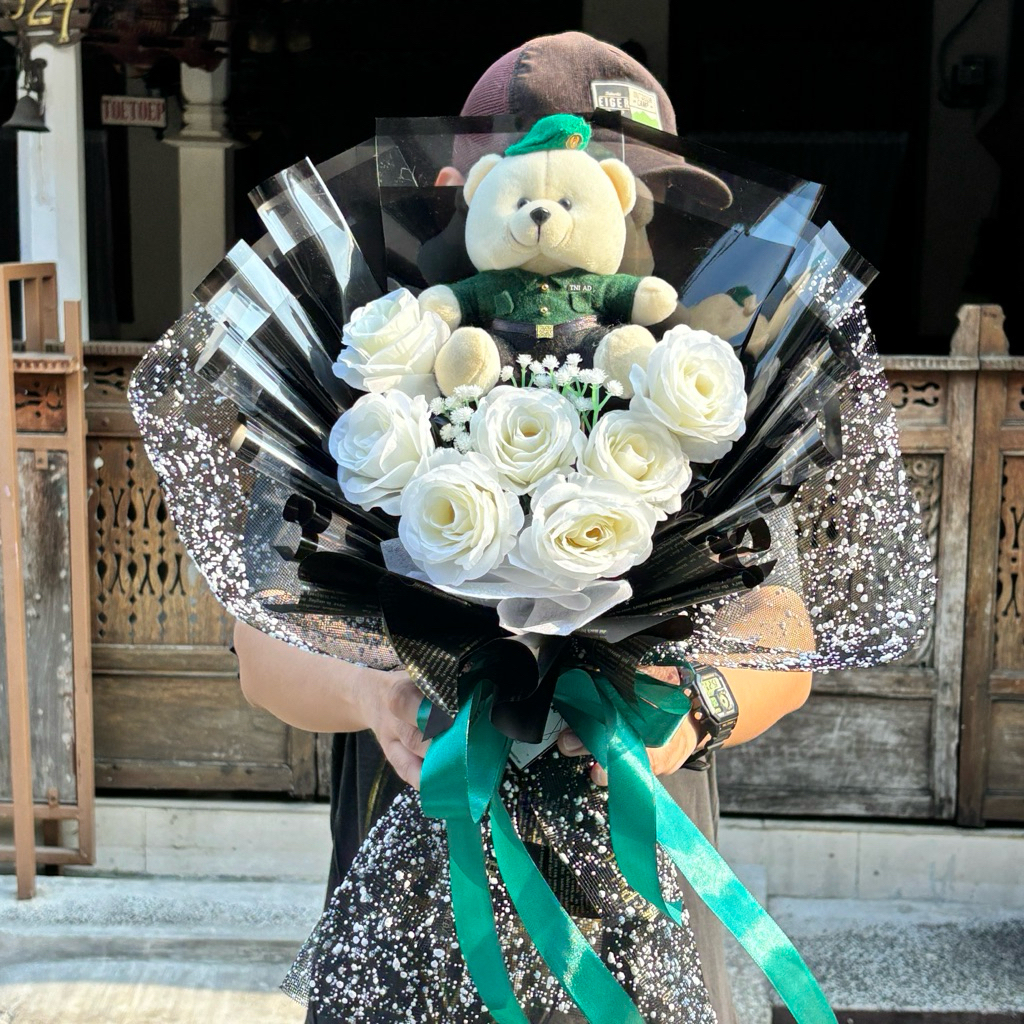 Buket boneka Profesi Buket TNI Polisi Tentara Buket Boneka