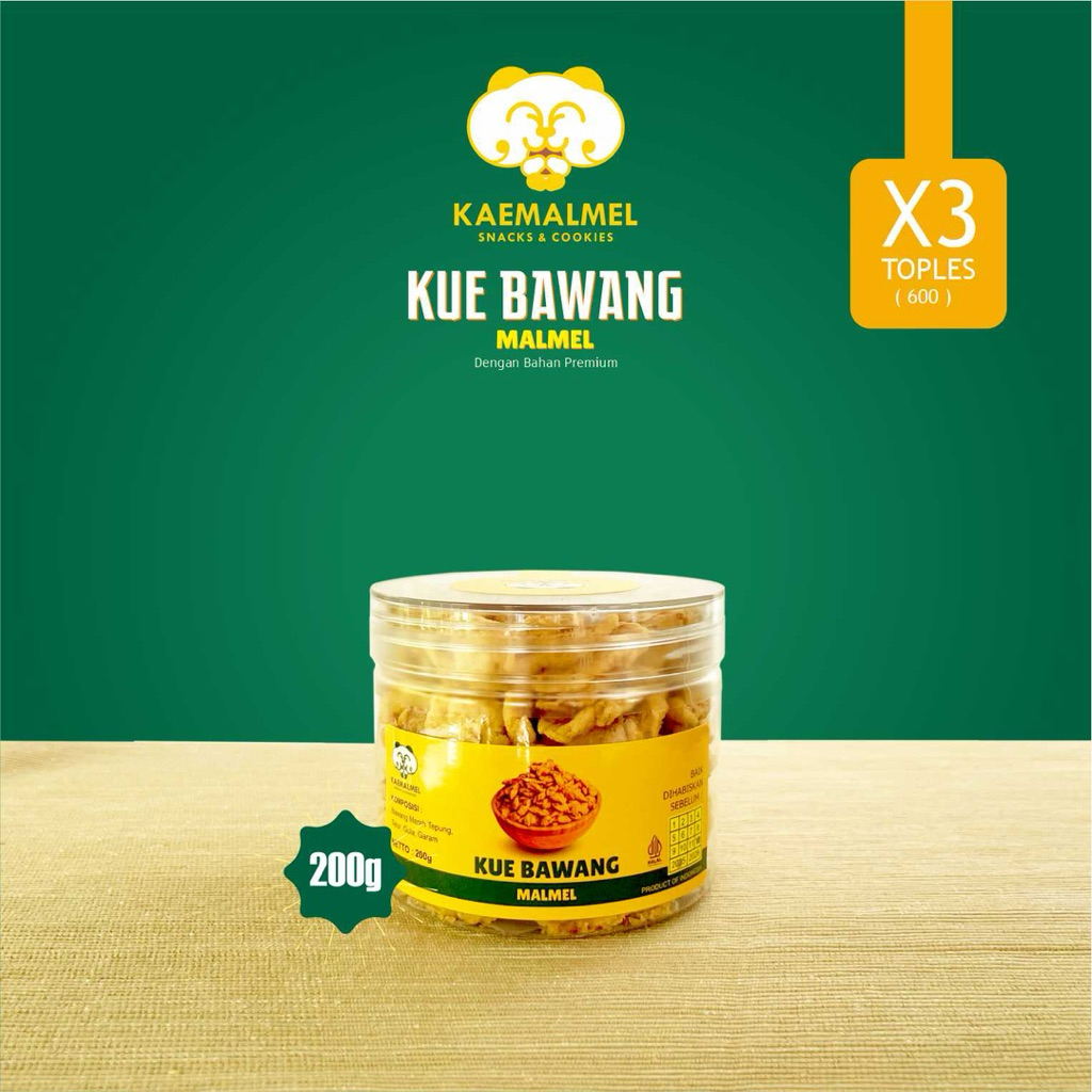 

Kaemalmel Kue Bawang Premium 200gram X3 Toples | Oleh-oleh Jogja