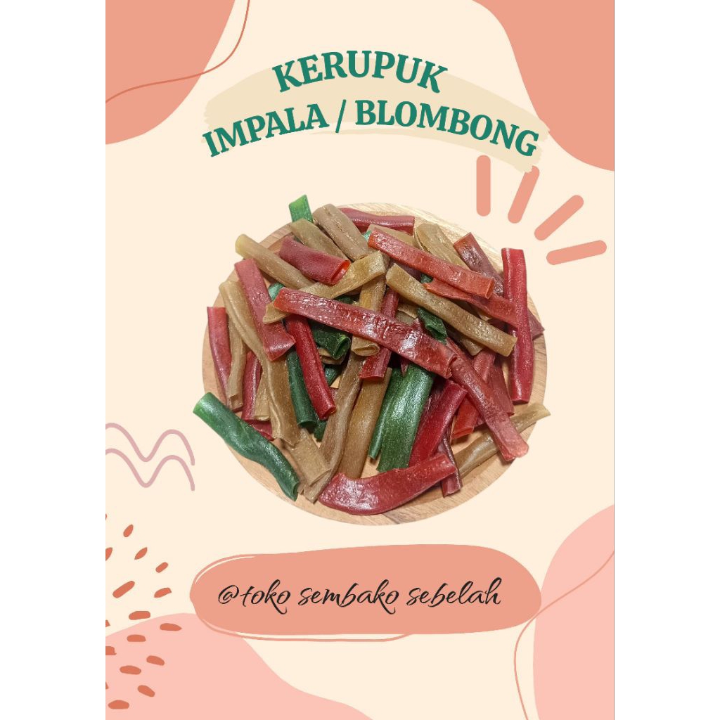 

Kerupuk Impala / Blombong Panjang Mentah Kemasan 250gr, 500gr Dan 1kg