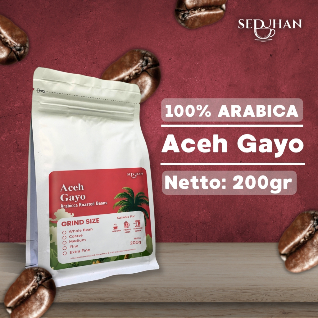 

SEDUHAN - Biji Kopi Arabica Aceh Gayo Full Wash (Roasted Beans)
