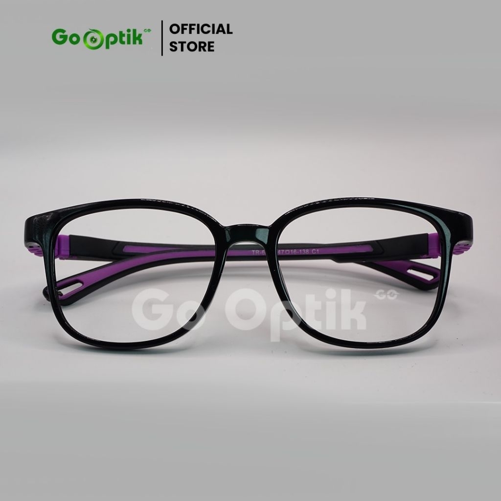 Go Optik Kids - Frame Kacamata Persegi Anak Minus Antiradiasi - Kode GO062