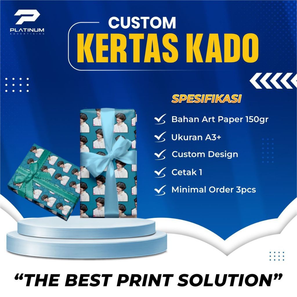 

KERTAS KADO CUSTOM (3 lembar A3+) pakai foto sendiri/idol bias kpop bts | cetak gift paper viral | CETAK KERTAS KADO CUSTOM | WRAPPING PAPER