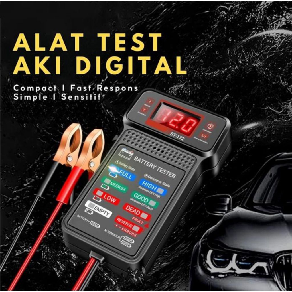 Alat Tes Aki Motor dan Mobil Digital Praktis