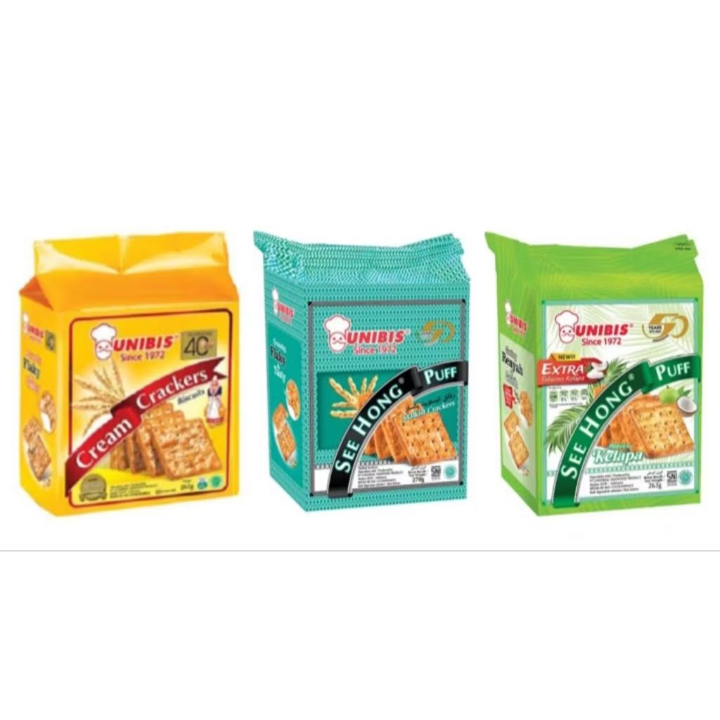 

Unibis See Hong Puff Sugar 252g Citarasa Lezat/Unibis Cream Crackers/unibis kelapa Rasa EnakMengenyangkan