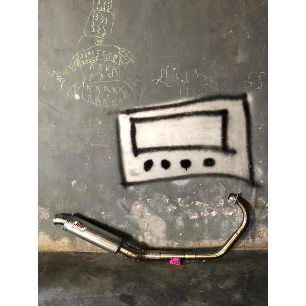 KNALPOT JMF ORIGINAL GALVANIS SARANGAN DOBLE SET LEHERAN DSM 35/38