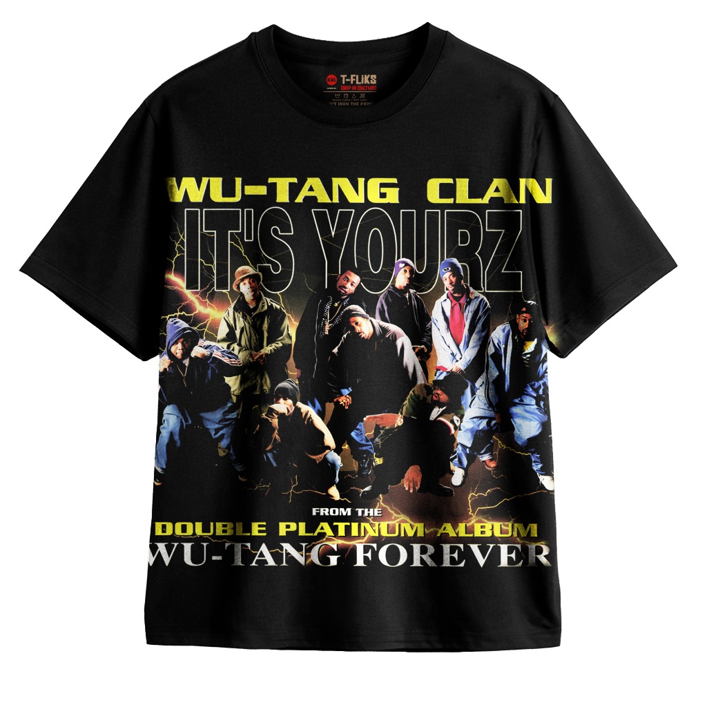 WUTANG CLAN KAOS BAND TSHIRT OVERSIZE UNISEX HITAM - TFLIKS