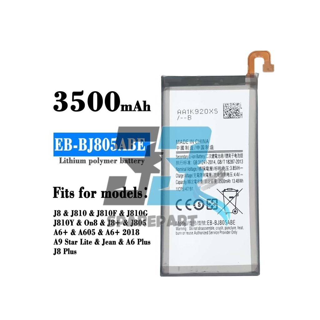 BATERAI / BATRE SAMSUNG A6 PLUS / A6+ / J8 PLUS / J8+ / J805 (2018) ORIGINAL