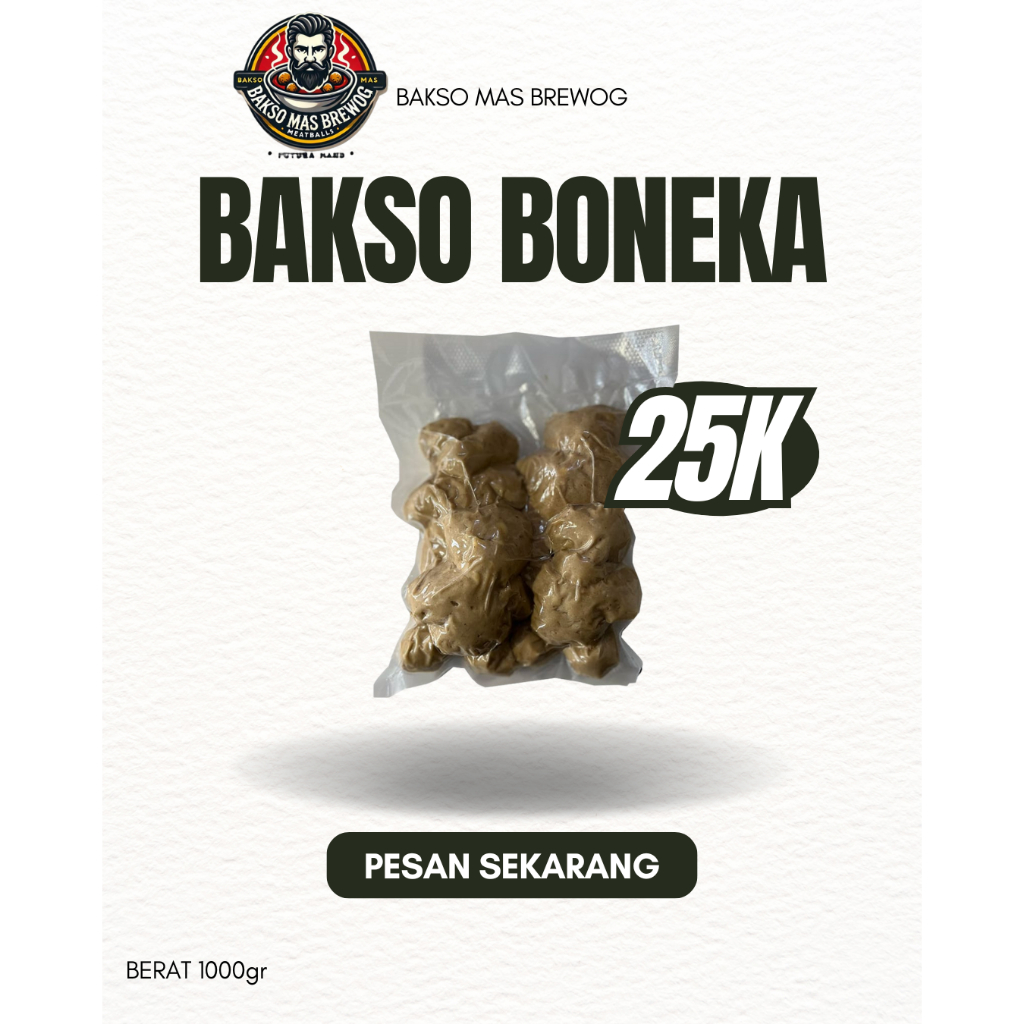 Bakso Boneka Mas Brewog – Bakso Frozen Daging Sapi Cincang Asli Kuningan Jawa Barat