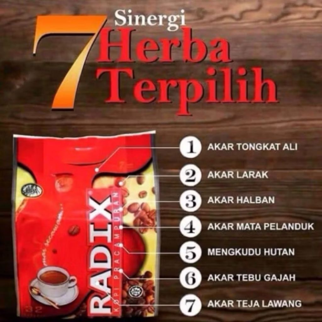 

kopi Radix Jumbo HPA original kopi instan malaiysia isi 32 saset