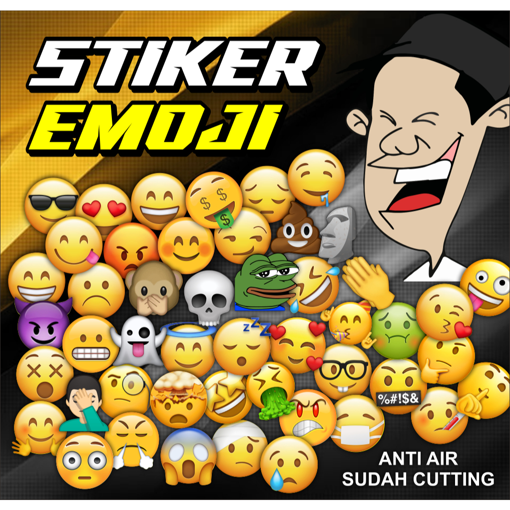 STIKER EMOT EMOJI CUTTING AINTI AIR