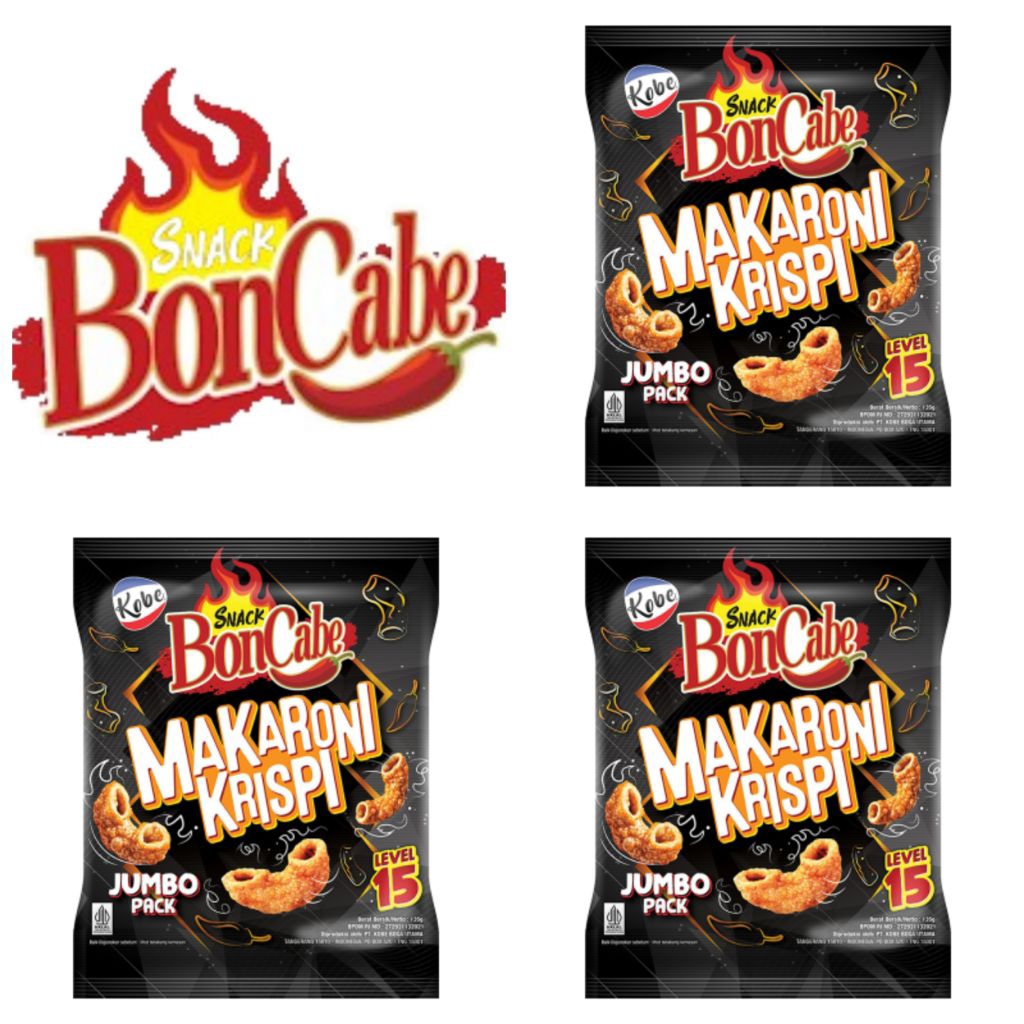 

Kobe BonCabe Snack Makaroni Krispi Level 15 135 Gr