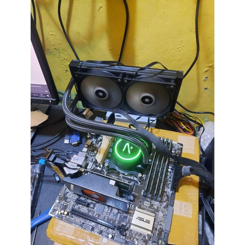 CPU WATER COOLER AFTERSHOCK DOUBLE FAN