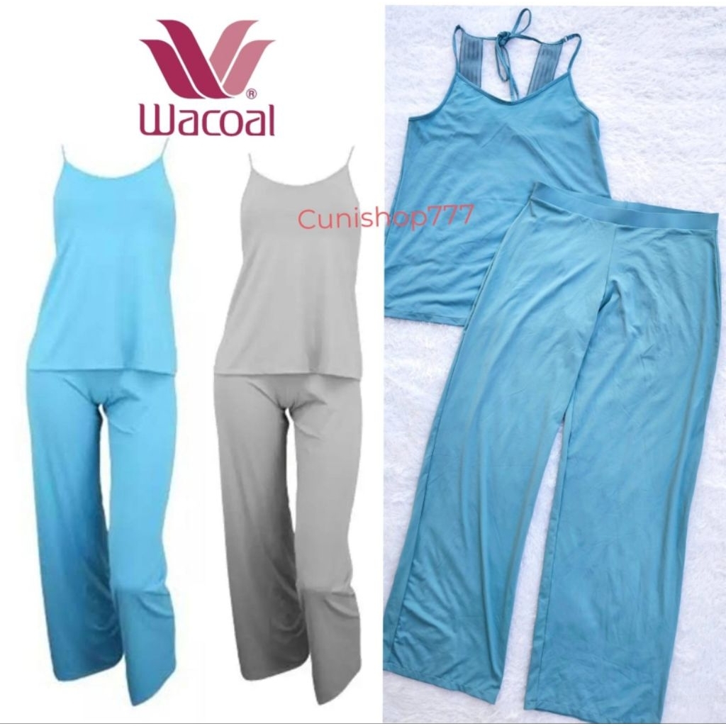 BAJU TIDUR WACOAL ATASAN CELANA PANJANG PIYAMA LINGERIE MOOD INP 4559 WANITA
