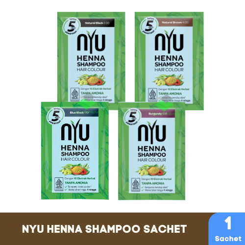 NYU HENNA SHAMPOO PEWARNA RAMBUT SACHET