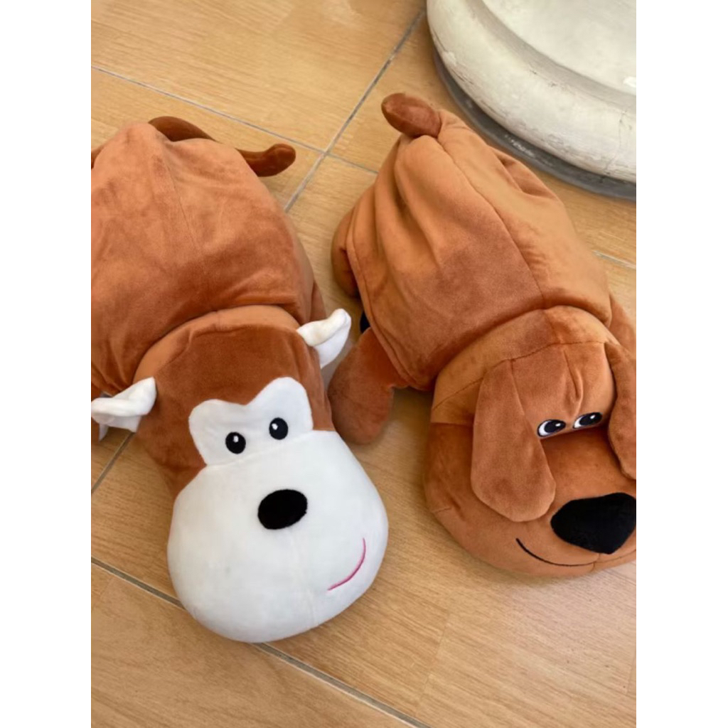 preloved MINISO BONEKA PLUSH TOY 2in1 DOG MONKEY ZEBRA BONEKA LUCU ANAk