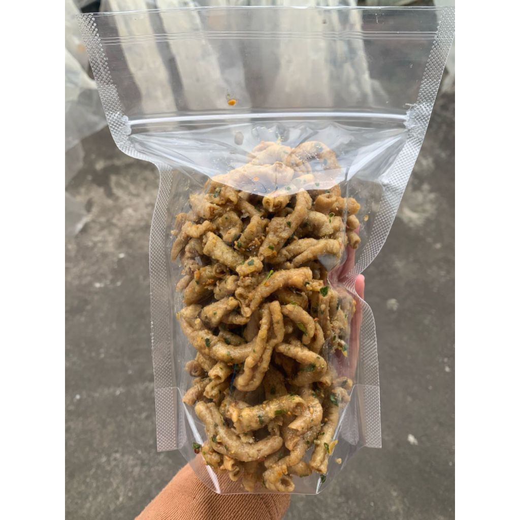 

Cemilan usus crispy asin jeruk 250gr