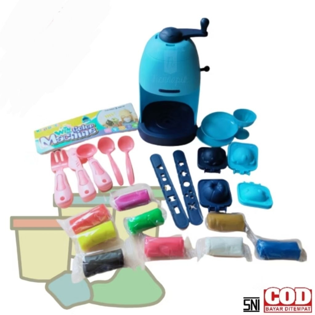 mainan edukasi anak mesin lilin cetakan es krim play fun doh