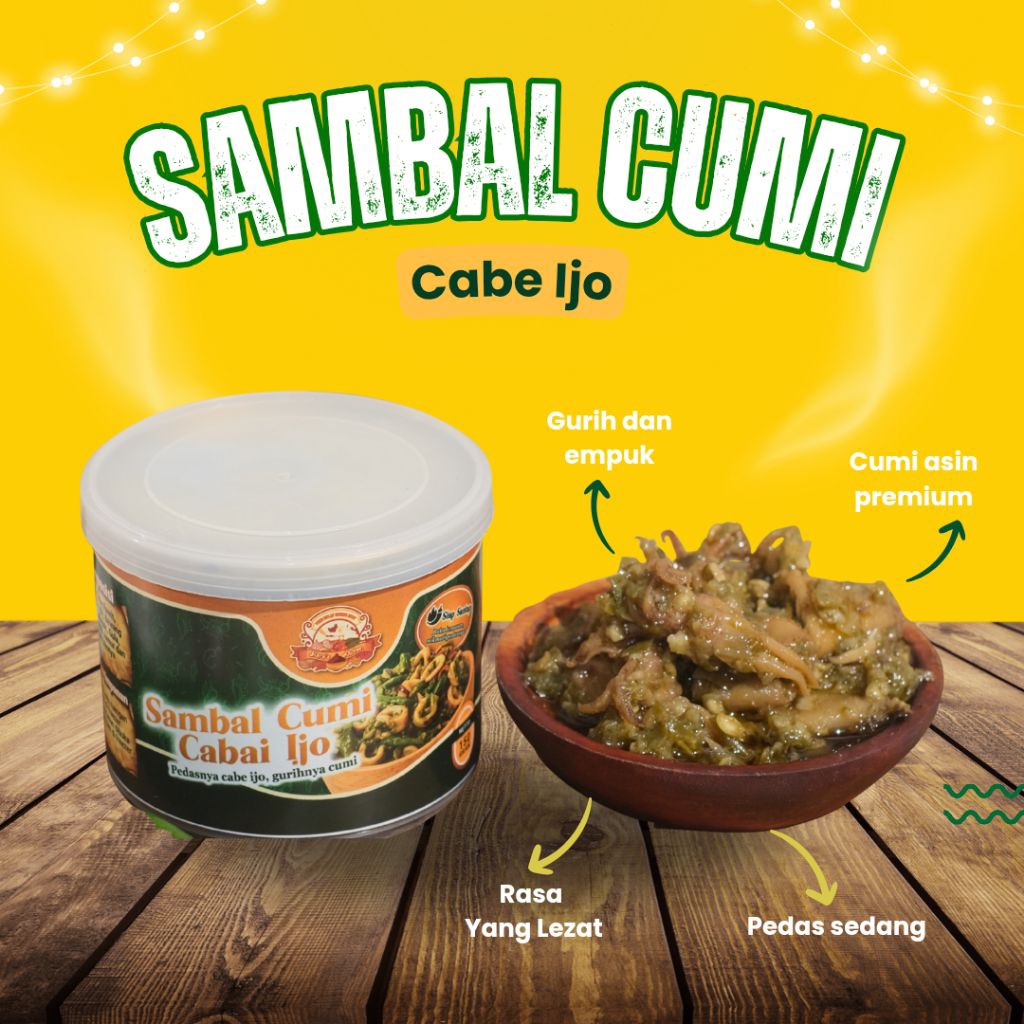 

Sambal Cumi Asin Cabe Ijo 150gr