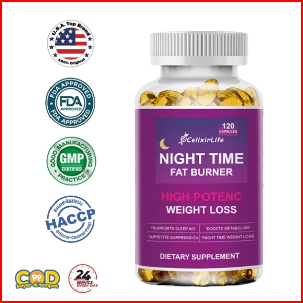 CelixirLife Night Time Slimming Fat Burner High Potency Weight Loss Dietary Supplement Support .