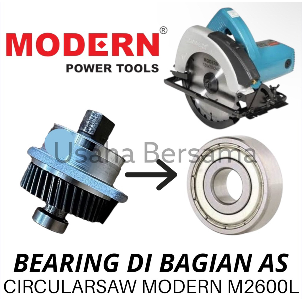 M2600L KLAHER DI BAGIAN AS GEAR BOX CIRCULARSAW M2600L BEARING DI AS GEAR MESIN CIRCULAR SAW M 2600 
