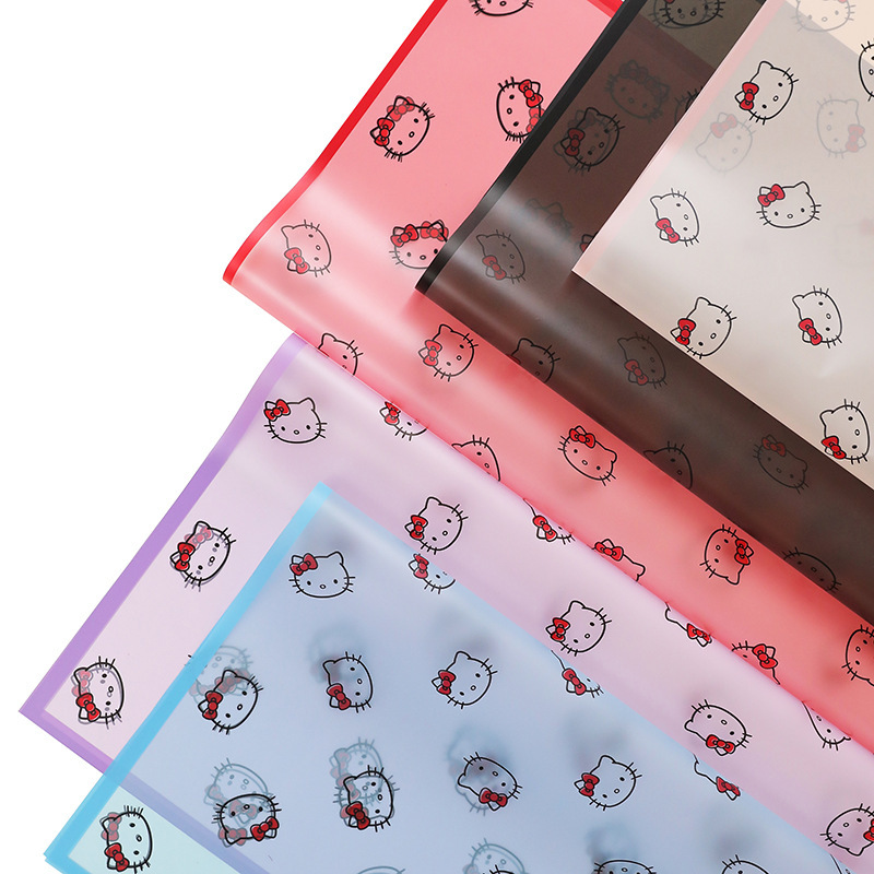 

20 LEMBAR Kertas Buket Bunga Kado Motif Karakter Kartun Anak Hello Kitty Lucu Cellophane Paper Florist Waterproof KB81