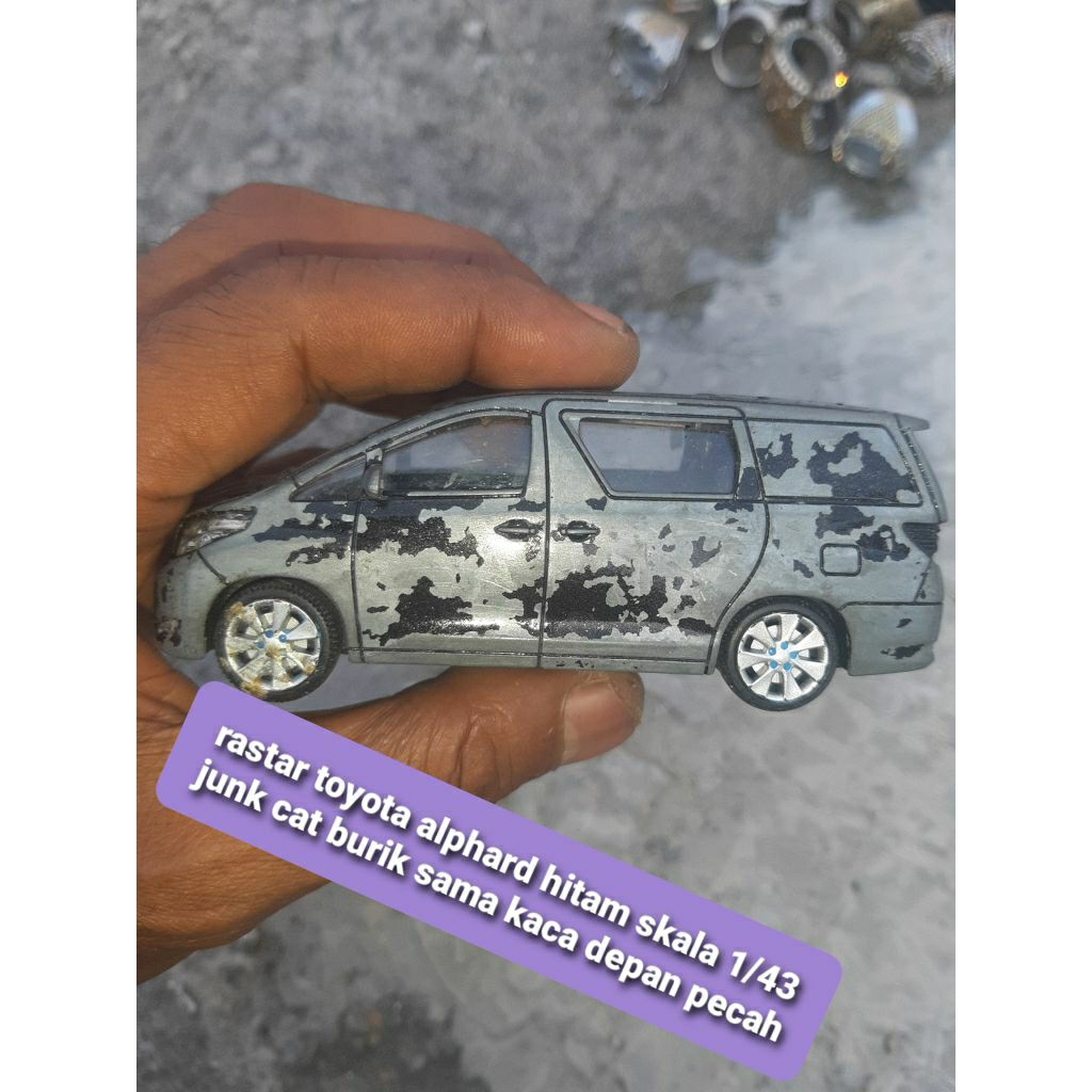 diecast rastar toyota alphard hitam junk