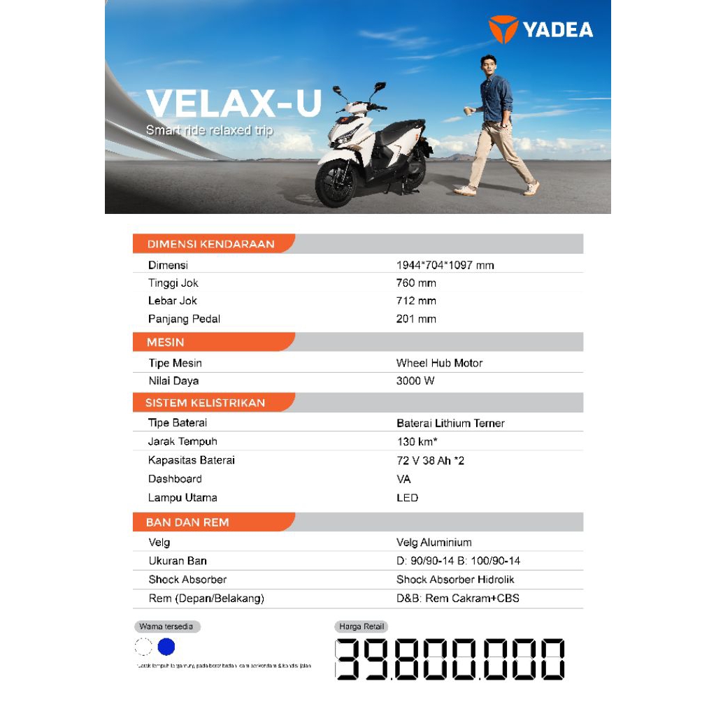 Motor listrik yadea type velax_U
