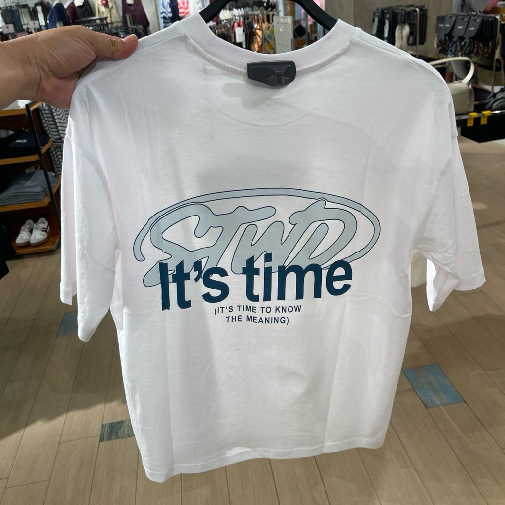 Tshirt Pull and Bear Man stwd its time boxy fit white