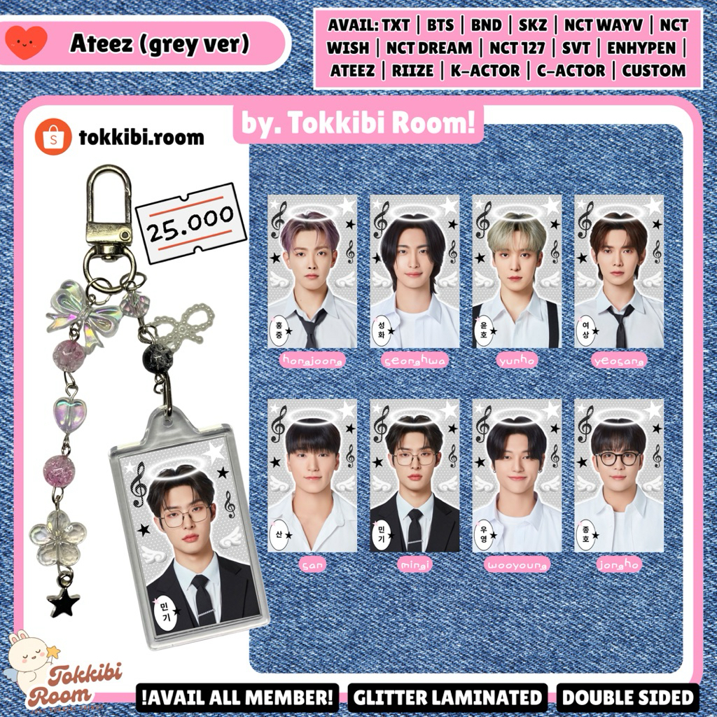 [READY STOCK] KEYCHAIN ACRYLIC ATEEZ / KEYCHAIN ATEEZ / ATEEZ / KEYCHAIN KPOP / SAN / WOOYOUNG / SEO