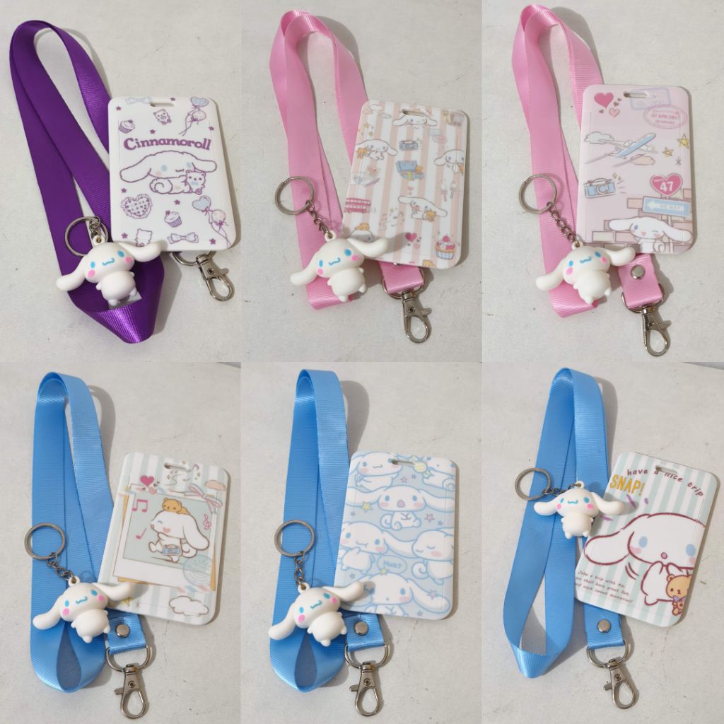 

Gantungan Lanyard ID Card Holder Kalung Sanrio Name Tag / Cute Keychain Cinamoroll Tempat Kartu