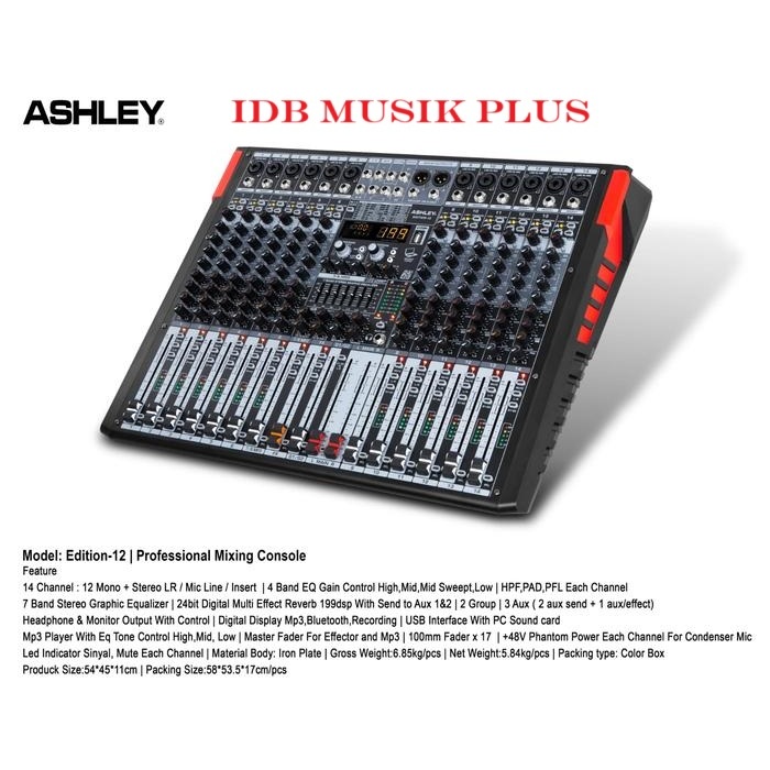 Mixer 12 Ch Ashley 12Edition 12 Edition Original