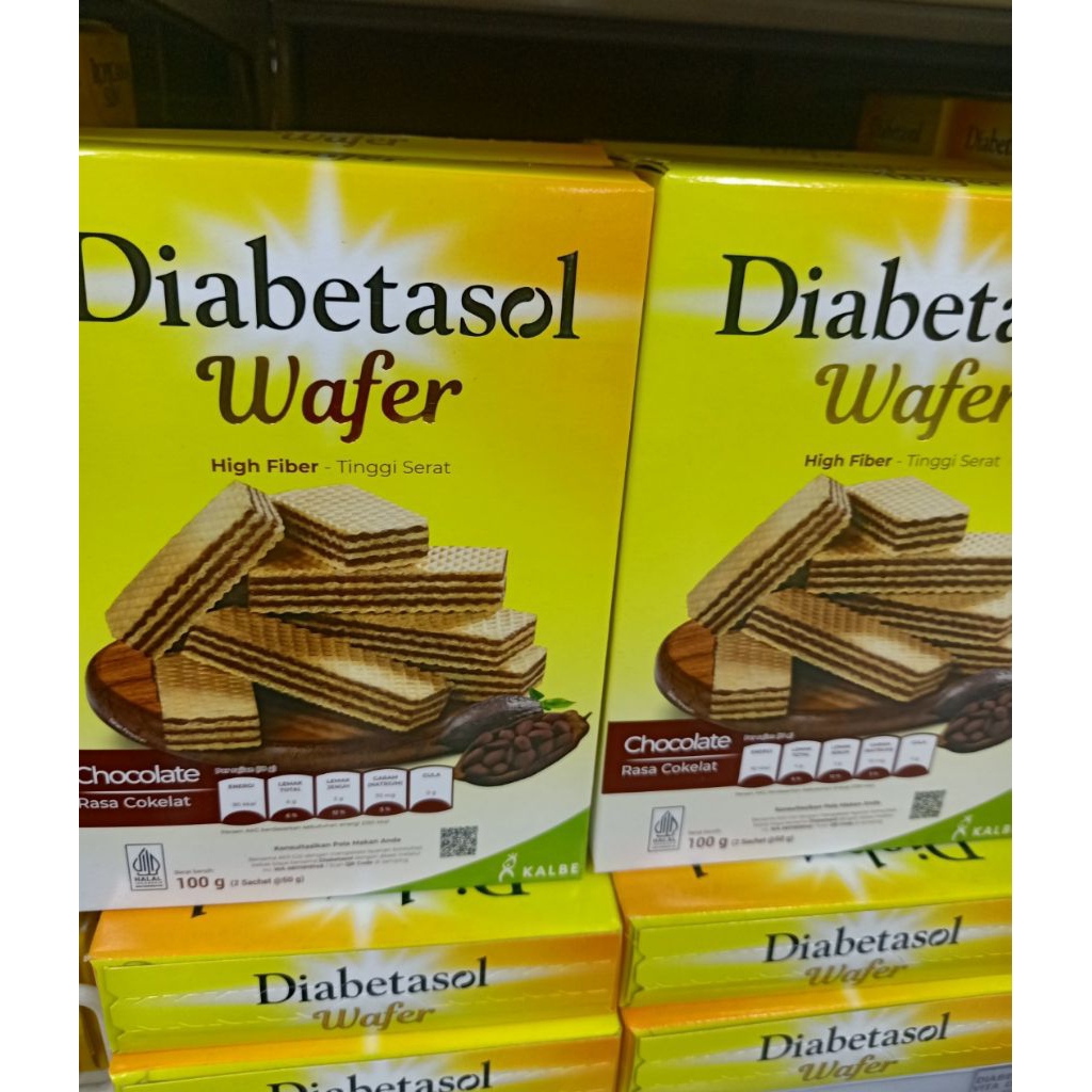 

Wafer Tinggi Serat Diabetasol Wafer Coklat 100 Gr High Fiber