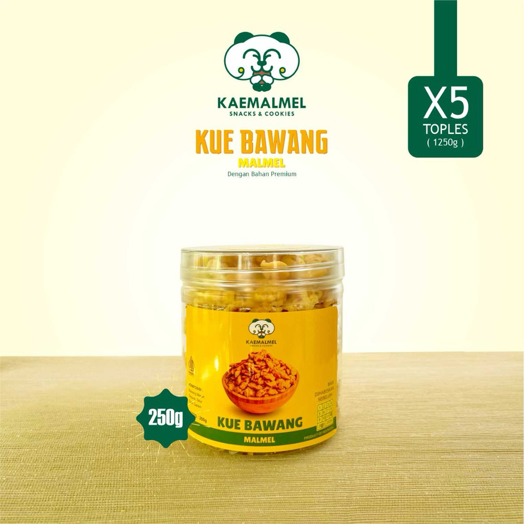 

Kaemalmel Kue Bawang Premium 250gram X5 Toples | Oleh-oleh Jogja