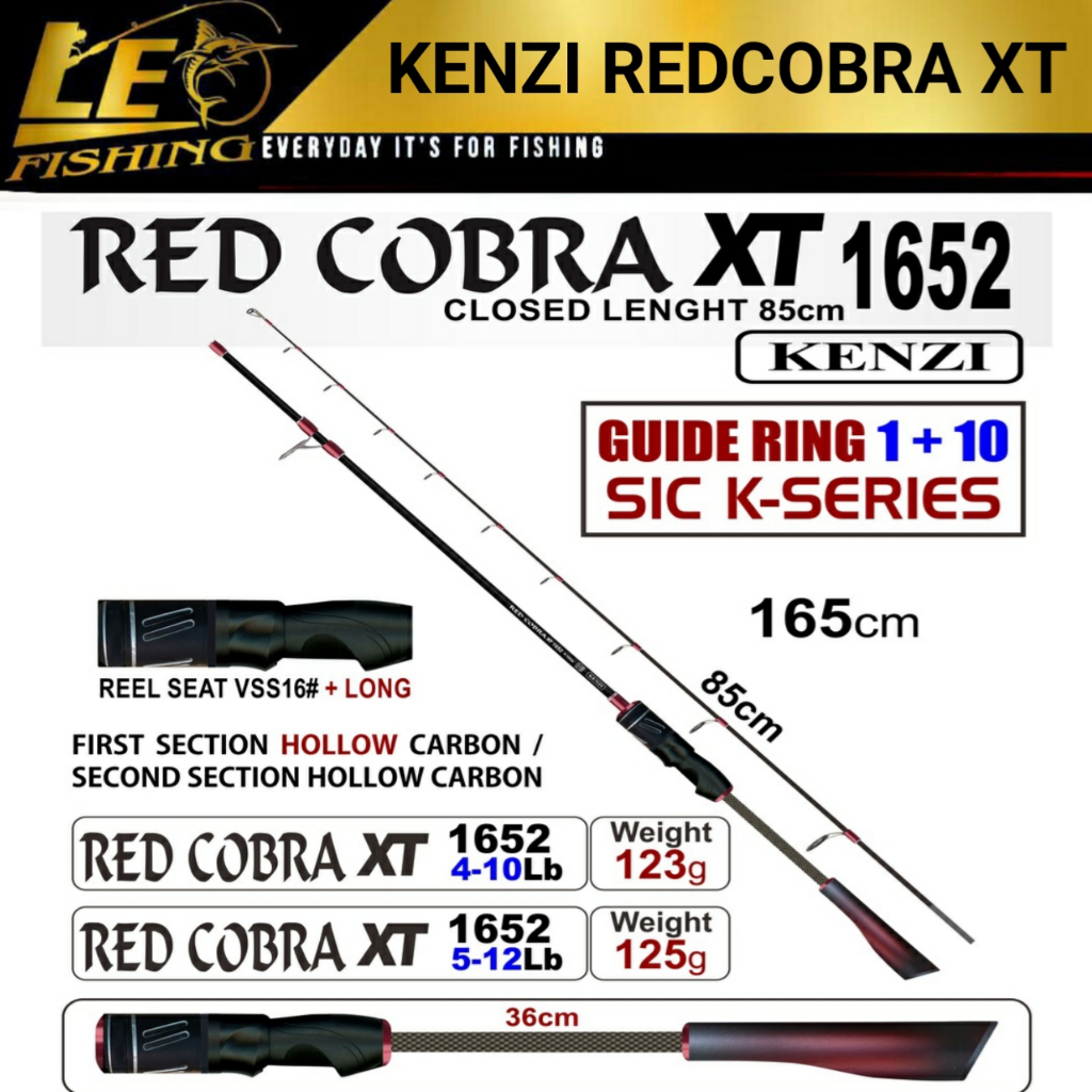 JORAN KENZI RED COBRA XT 1652 4-10lbs 5-12lbs JORAN PANCNIG TERLARIS JORAN SPINNING JORAN CASTING