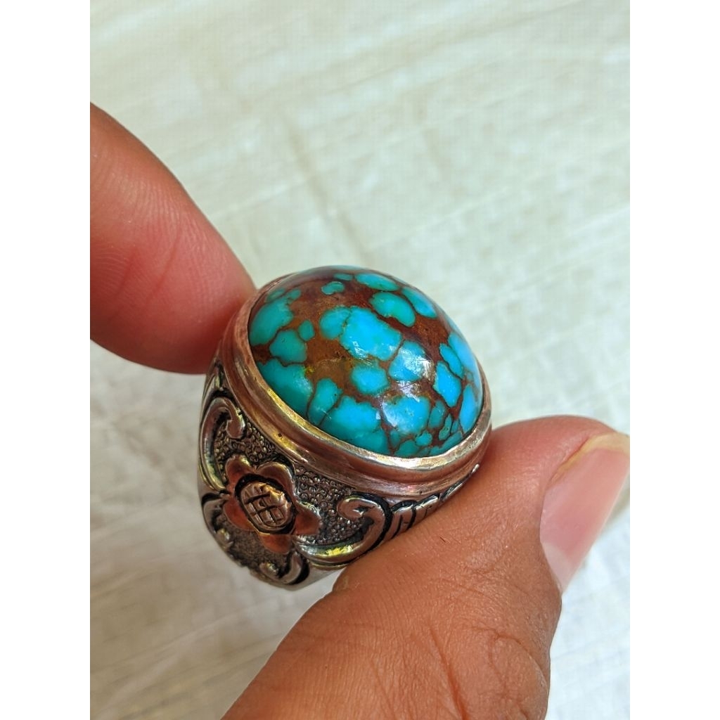 pirus mesir ceplok kuro jenong iket perak ukir tebal