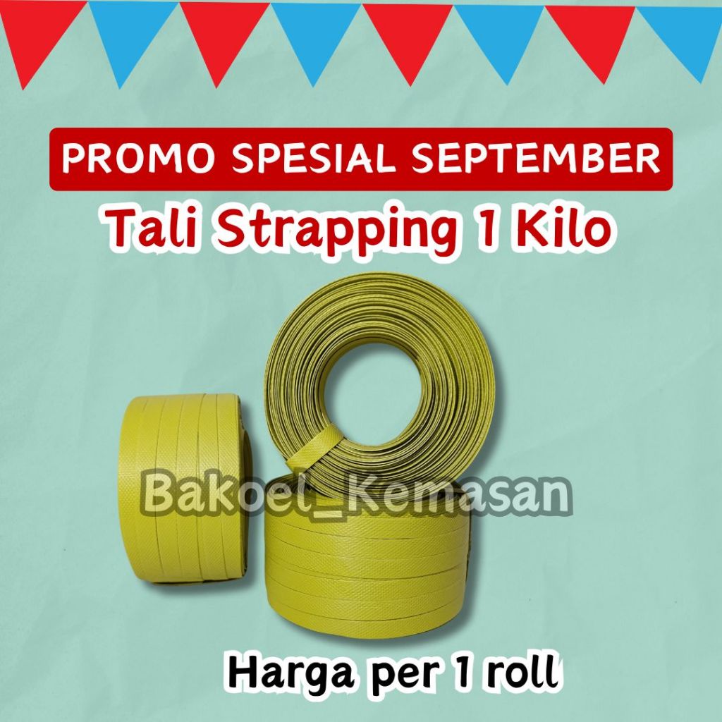 

SEPTEMBER SPEKTAKULER Tali Strapping Band Tebal 1KG untuk ikat barang banyak warna PROMO