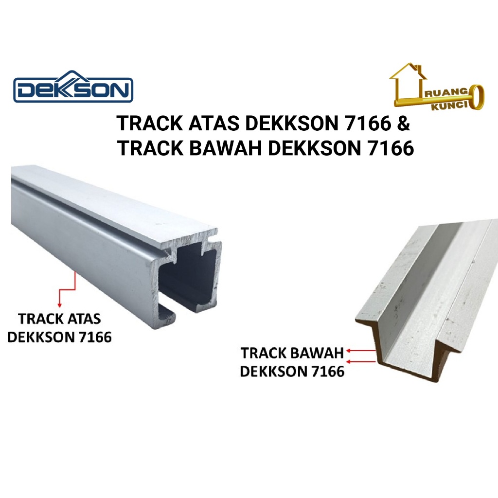 Paket Rel Pintu Lipat Dekkson 7166 Folding Rail Accesories 8166 stainless 3.5 meter