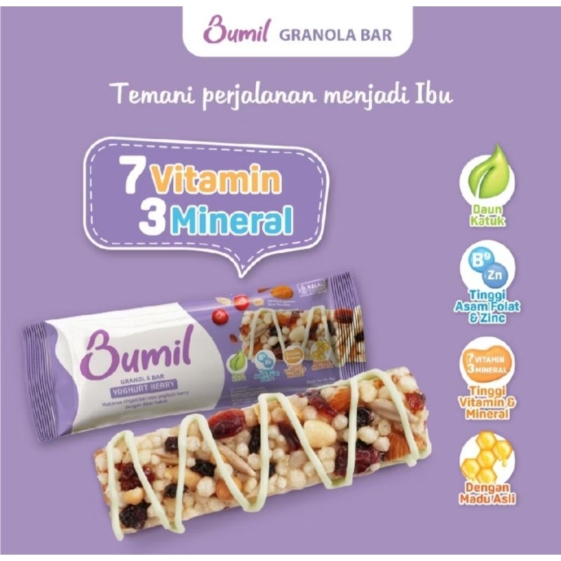 

Bumil Granola Bar Yoghury Berry 1pcs