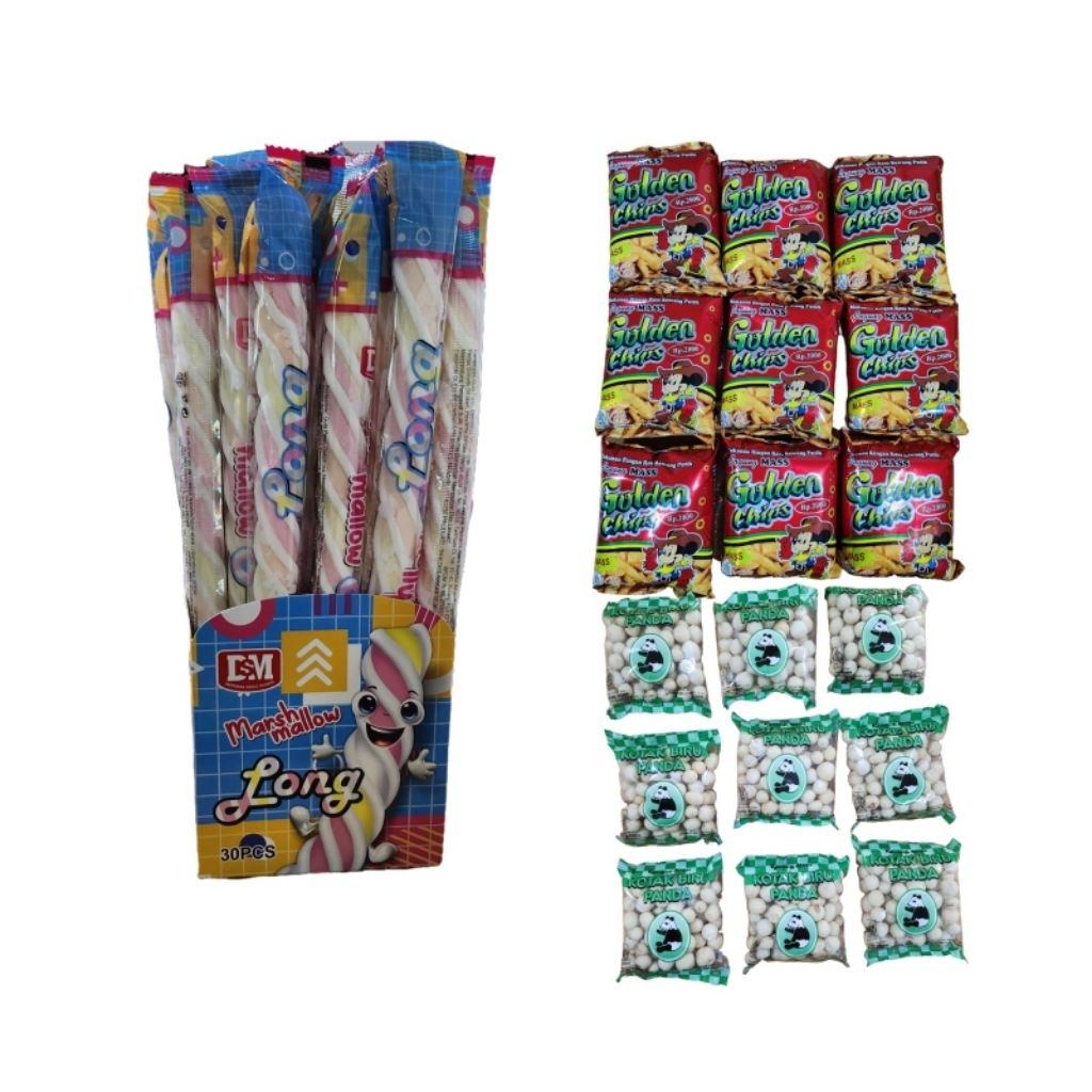 

MARSHMALLOW LONG ISI 30PCS BONUS 10PCS GOLDEN CHIPS + 10PCS KACANG ATOM PANDA